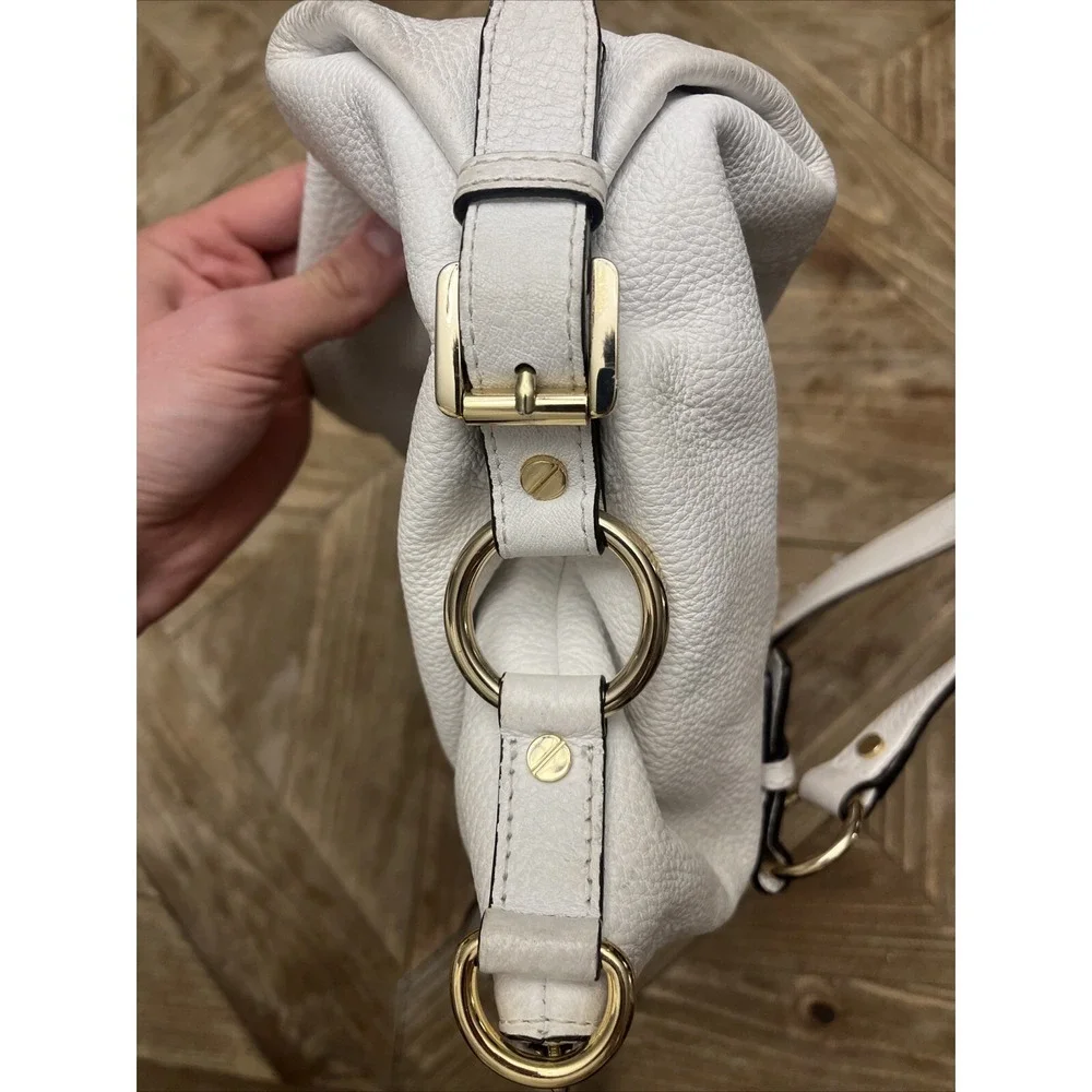 Michael Kors Leather Pebbled White Shoulder Bag Purse - STUNNER! - Picture 10 of 16